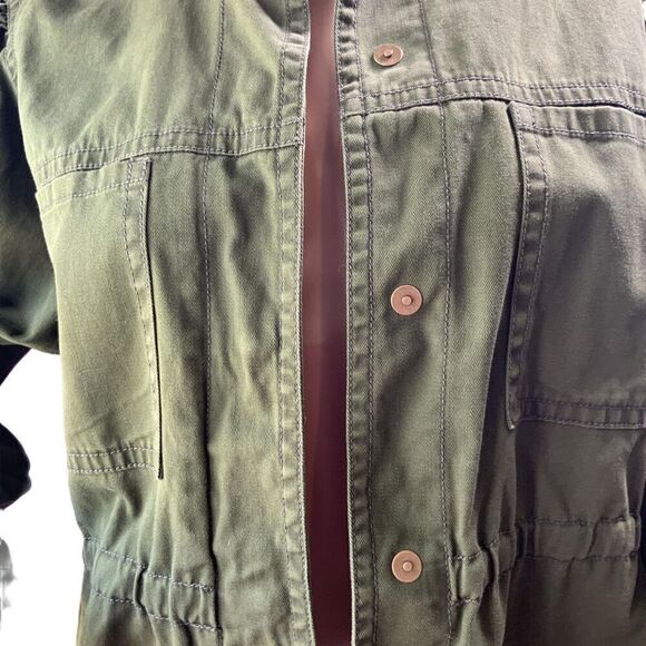 Universal Thread Green Utility Adjustable Collar Button-Up Jacket Size Medium - Picture 3 of 15